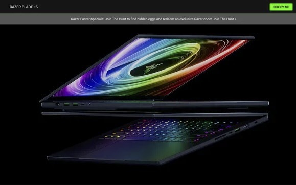 Razer Blade 16の公式ページは火曜日時点で在庫切れとなっていた（Razer）